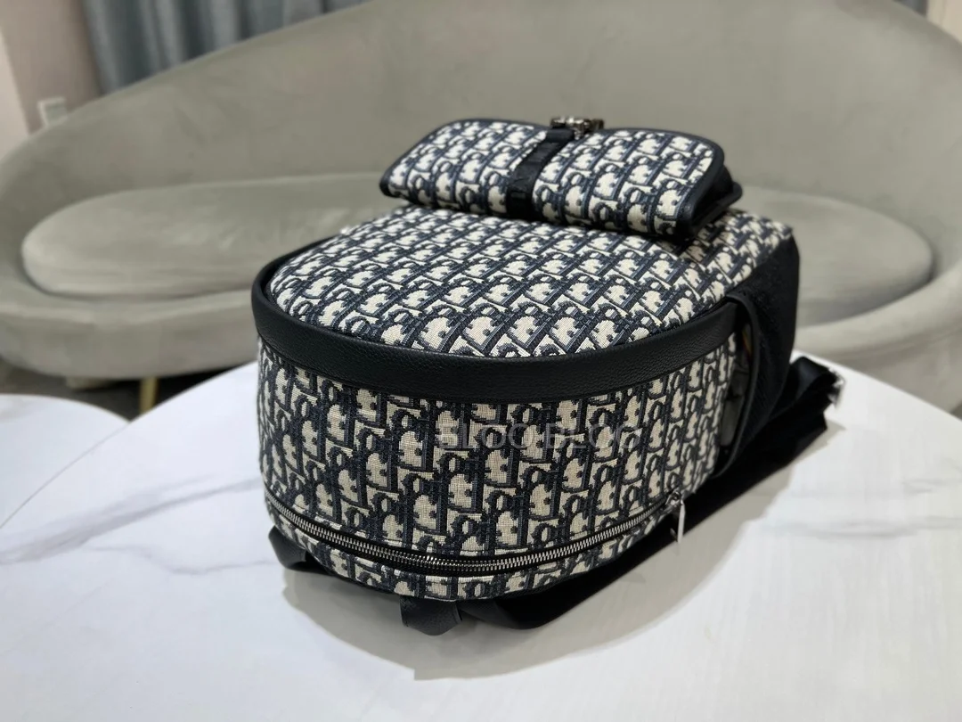 디올 오블리크 자카드 8 백팩 베이지