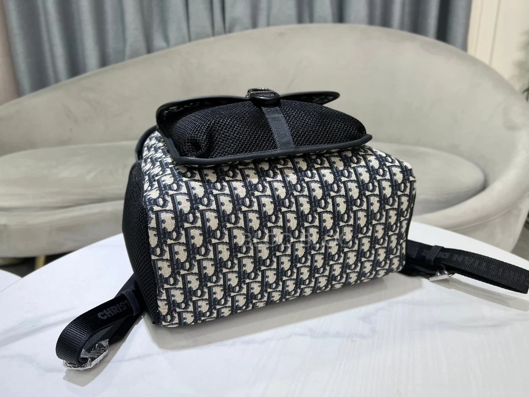 디올 오블리크 자카드 8 백팩 베이지