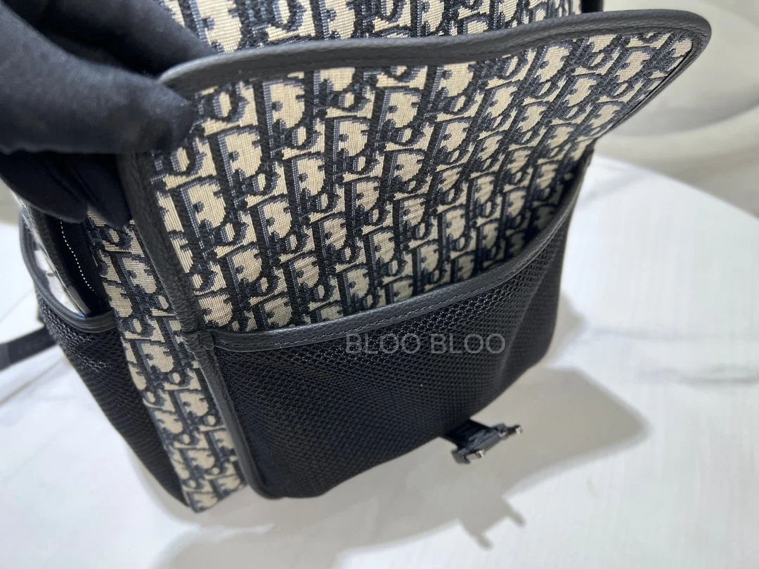 디올 오블리크 자카드 8 백팩 베이지