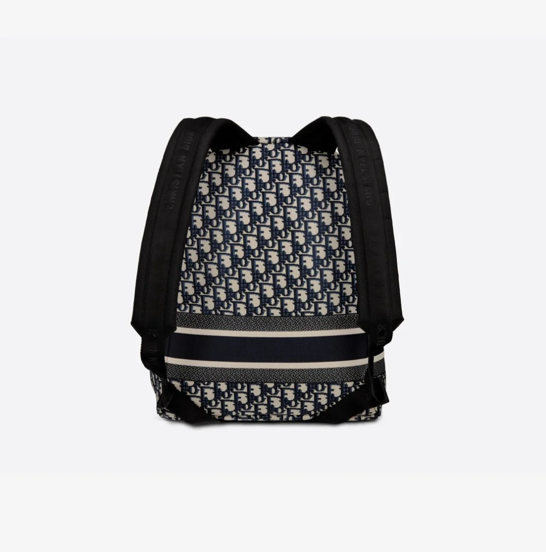 디올 오블리크 자카드 트래블 백팩 블루