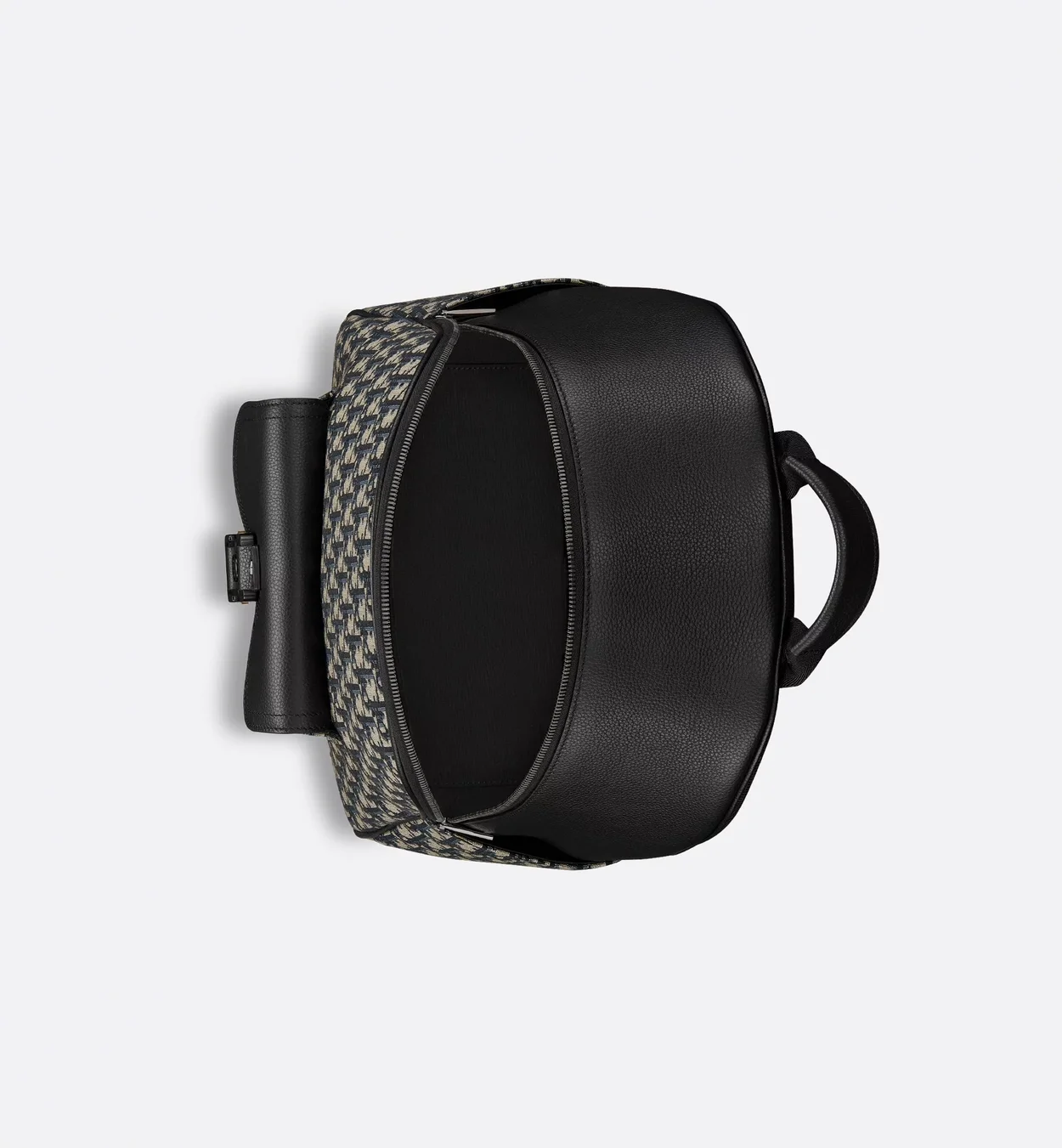 디올 오블리크 자카드 새들 지퍼 백팩 베이지