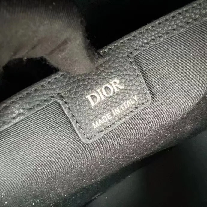 디올 오블리크 자카드 새들 지퍼 백팩 베이지