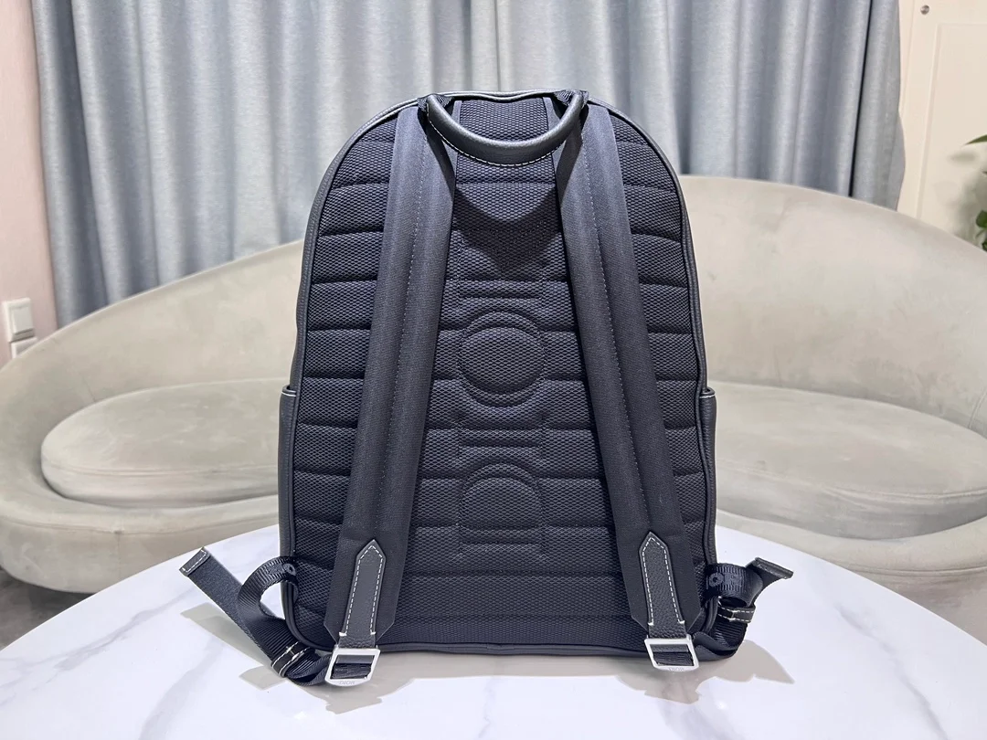 디올 새들 지퍼 백팩 블랙 그레인