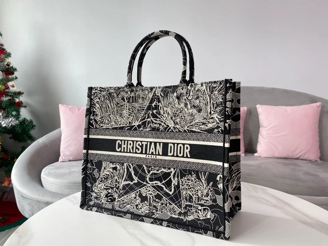 디올 별자리 캔버스 북 토트 라지 백