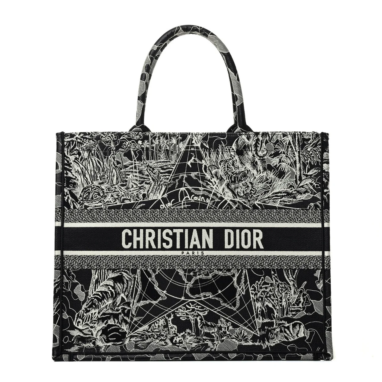 디올 별자리 캔버스 북 토트 미디움 백