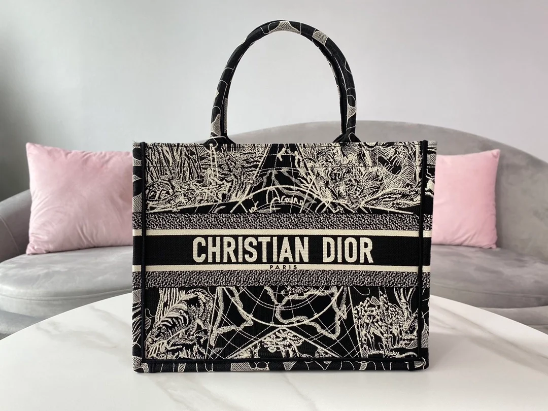 디올 별자리 캔버스 북 토트 미디움 백