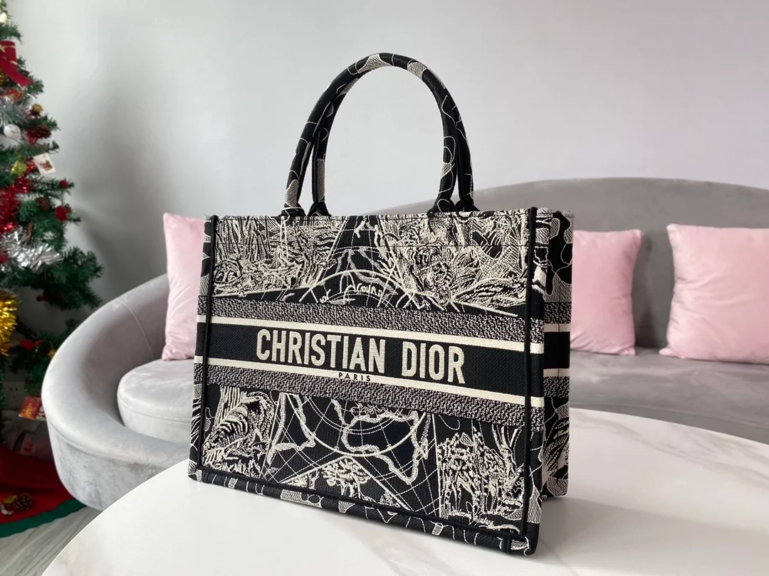 디올 별자리 캔버스 북 토트 미디움 백