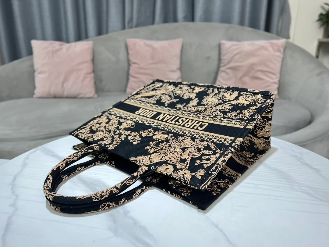 디올 쇼핑 멀티컬러 북 토트 라지 백