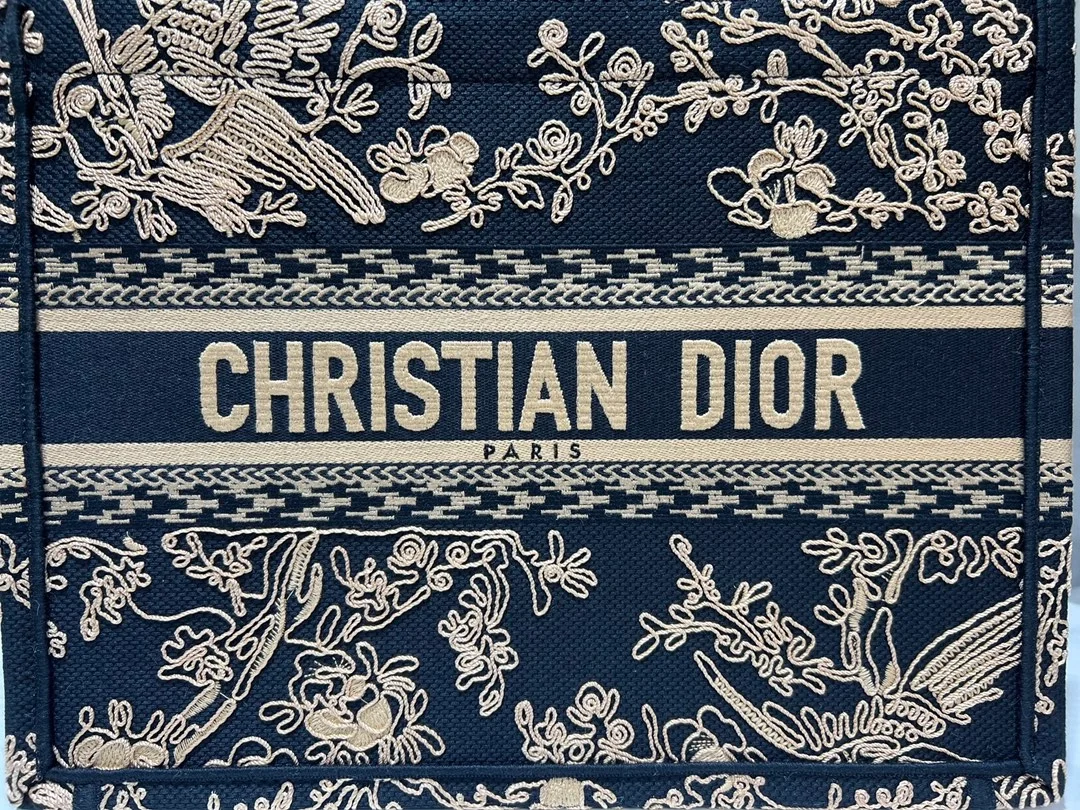 디올 쇼핑 멀티컬러 북 토트 미디움 백 블랙