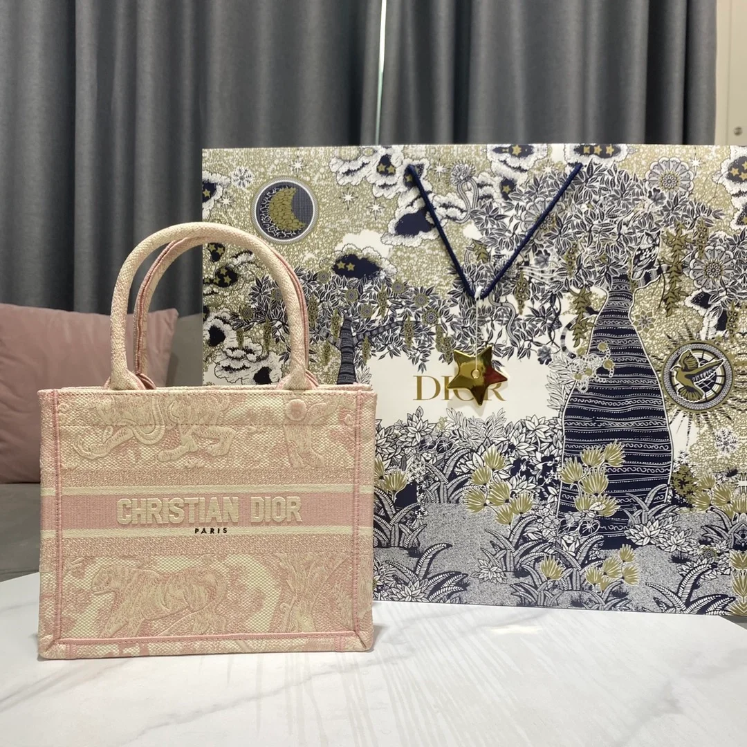 디올 북 토트 스몰 백 핑크