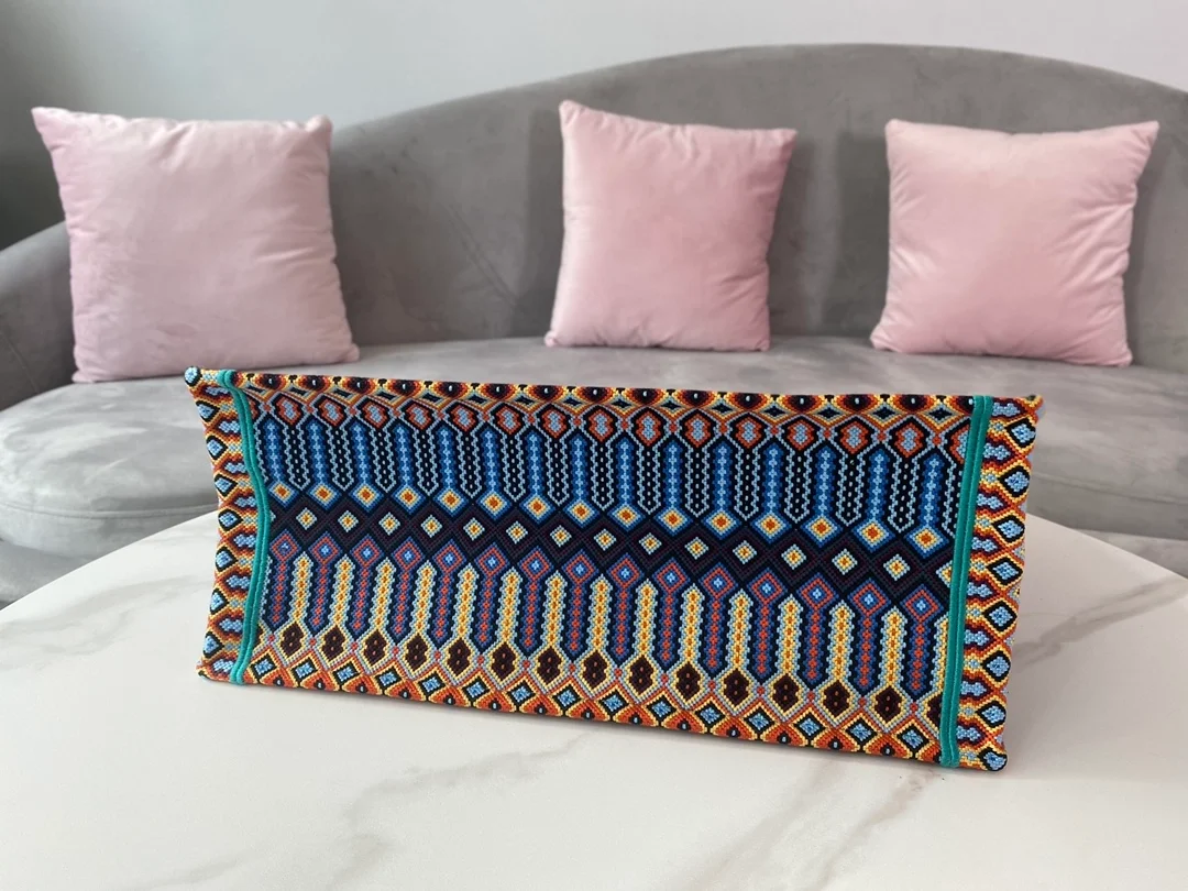 디올 캔버스 멀티 컬러 북 토트 라지백