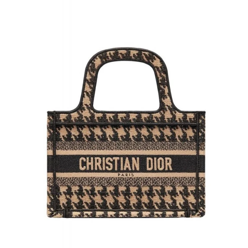 디올 하운즈투스 자수 북 토트 미니 백