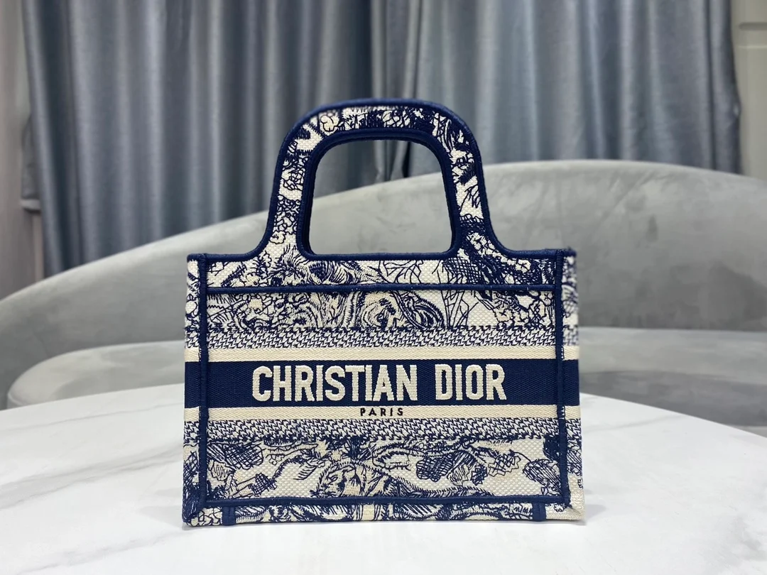 디올 북 토트 미니 백 블루