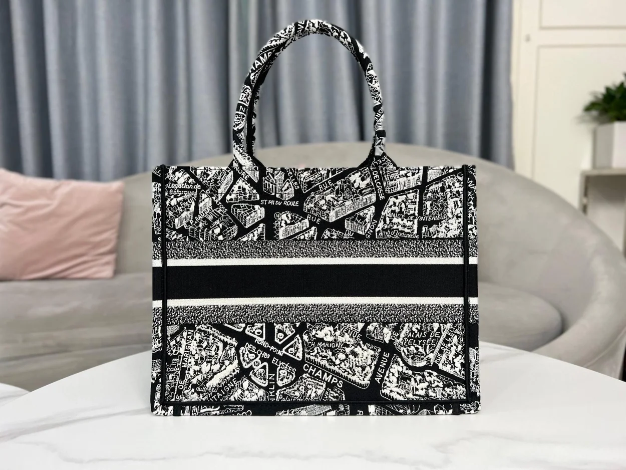 디올 플랜 드 파리 자수 북 토트 미디움 백