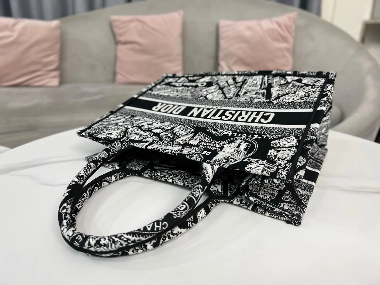 디올 플랜 드 파리 자수 북 토트 미디움 백