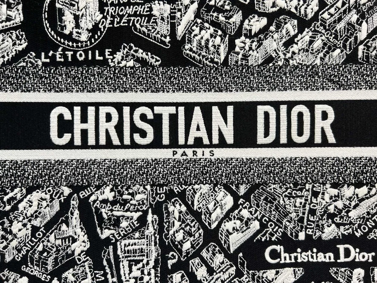 디올 플랜 드 파리 자수 북 토트 미디움 백