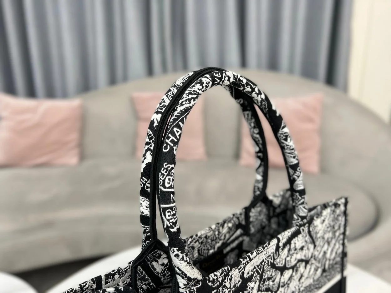 디올 플랜 드 파리 자수 북 토트 미디움 백