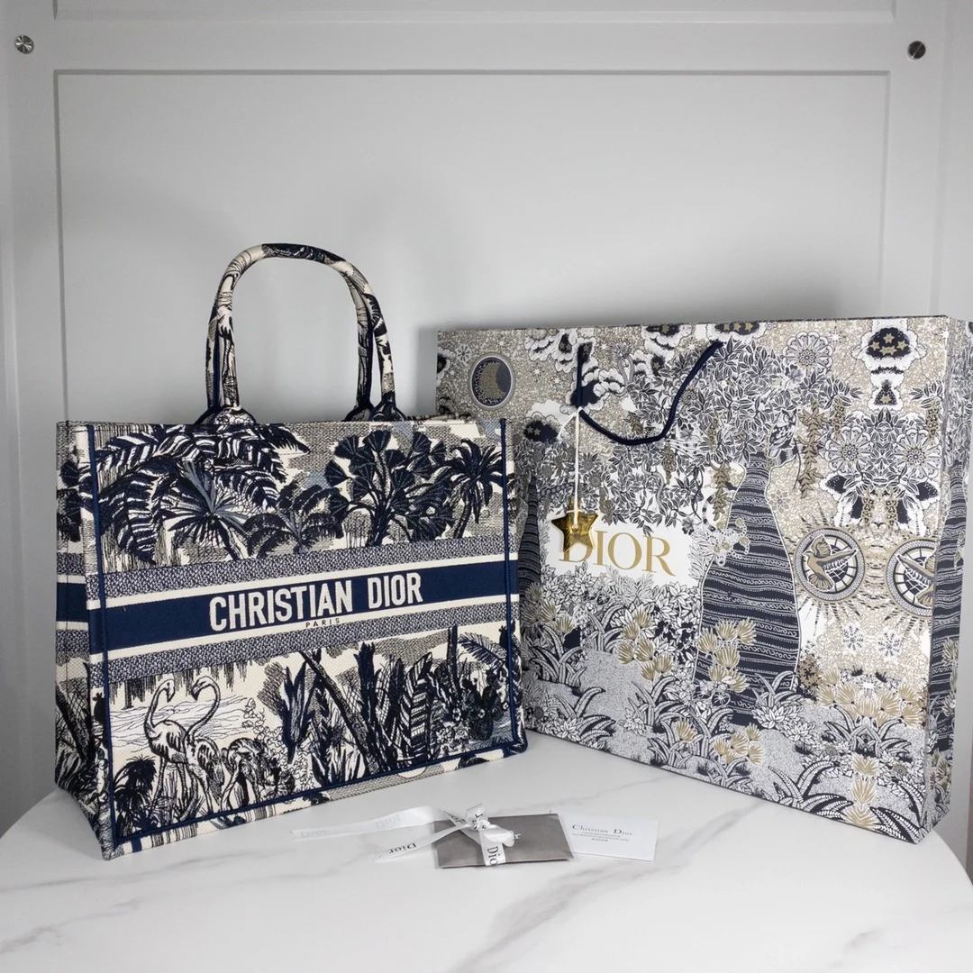 디올 팜트리 북 토트 라지 백
