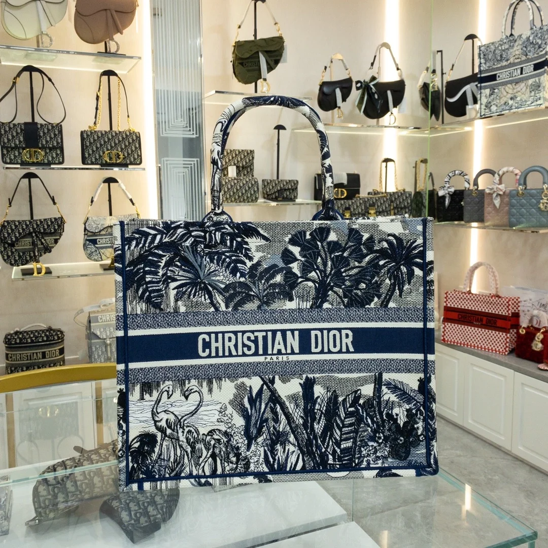 디올 팜트리 북 토트 라지 백