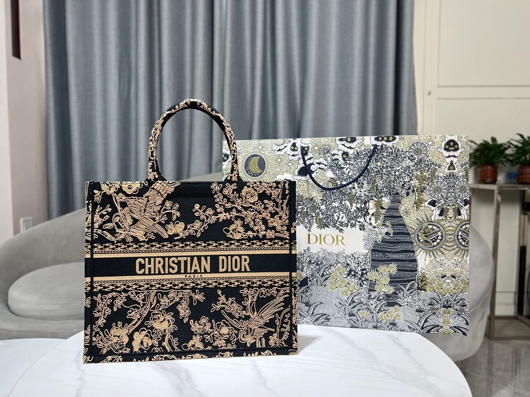 디올 북 토트 브라운 라지 백