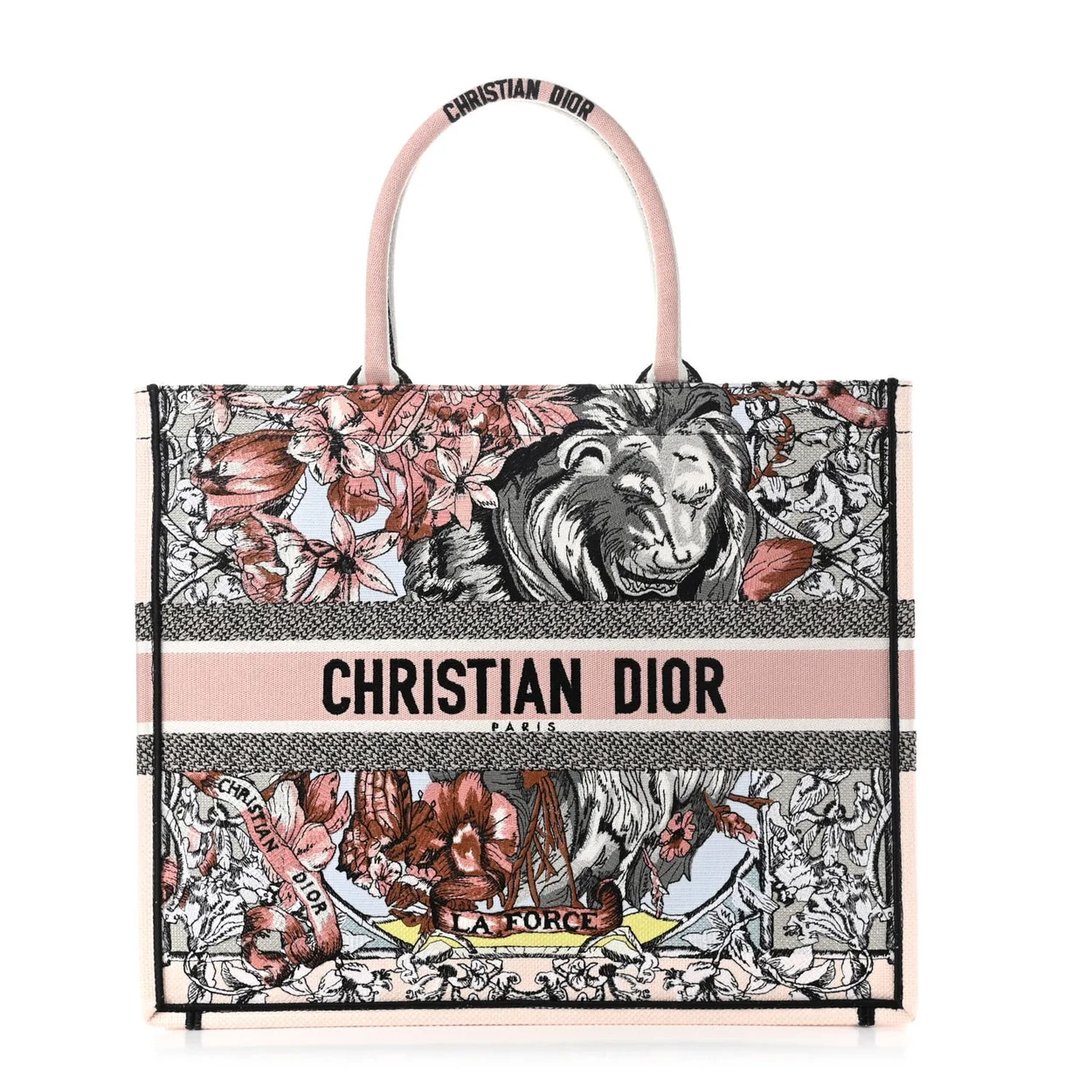 디올 멀티컬러 La Force 북 토트 라지 백