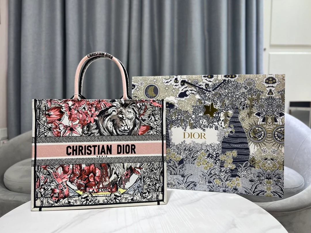 디올 멀티컬러 La Force 북 토트 라지 백