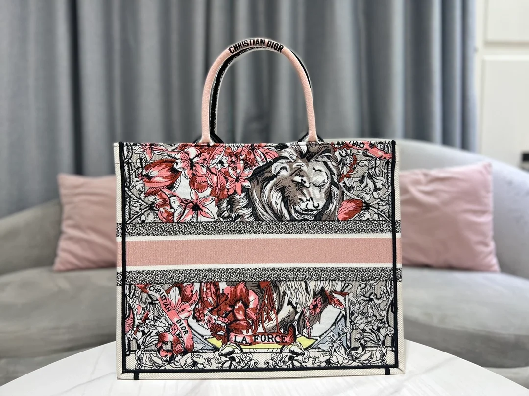 디올 멀티컬러 La Force 북 토트 라지 백