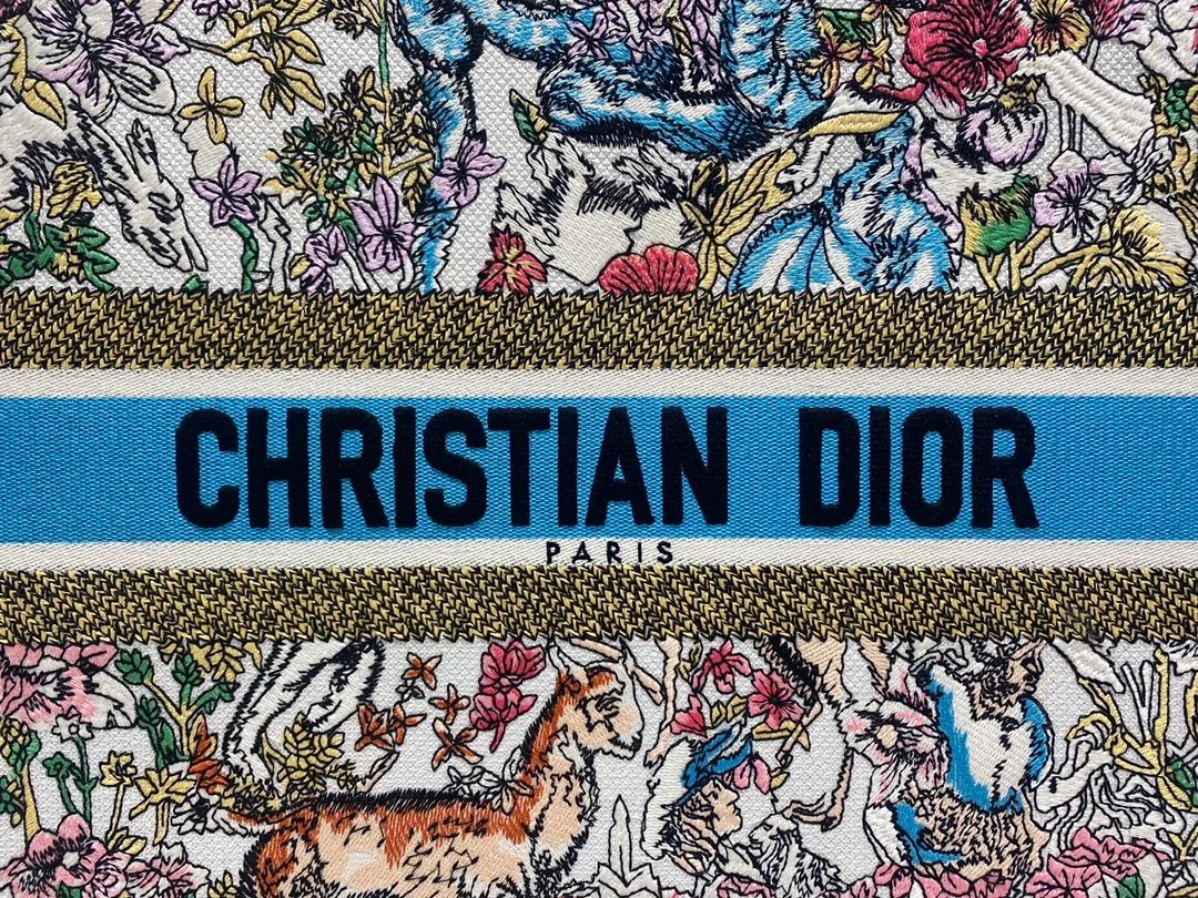 디올 북 토트 라떼 멀티컬러 라지 백