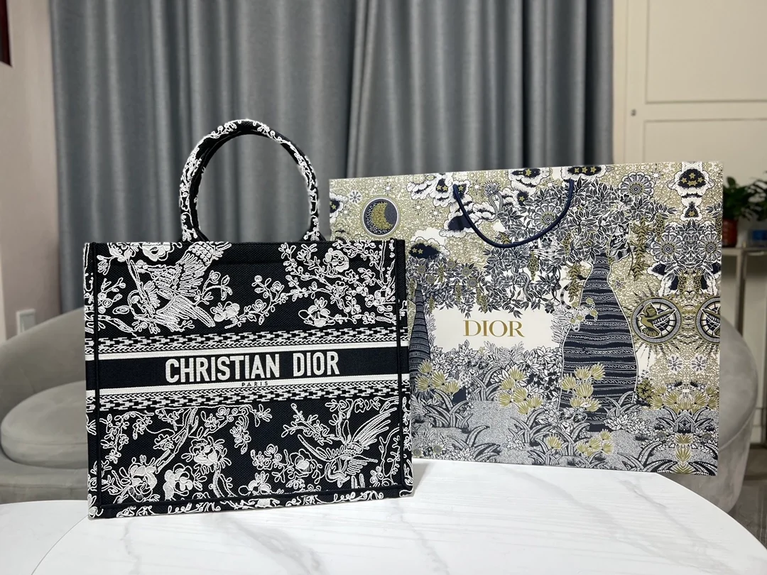 디올 북 토트 블랙 라지 백