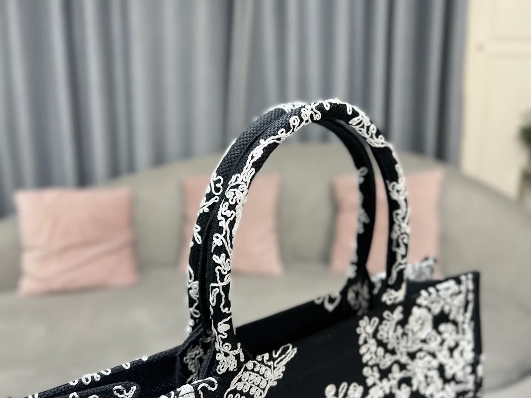 디올 북 토트 블랙 라지 백