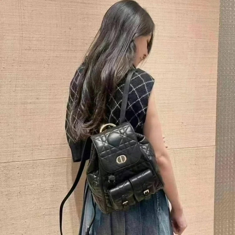 디올 카로 백팩 미디엄 블랙