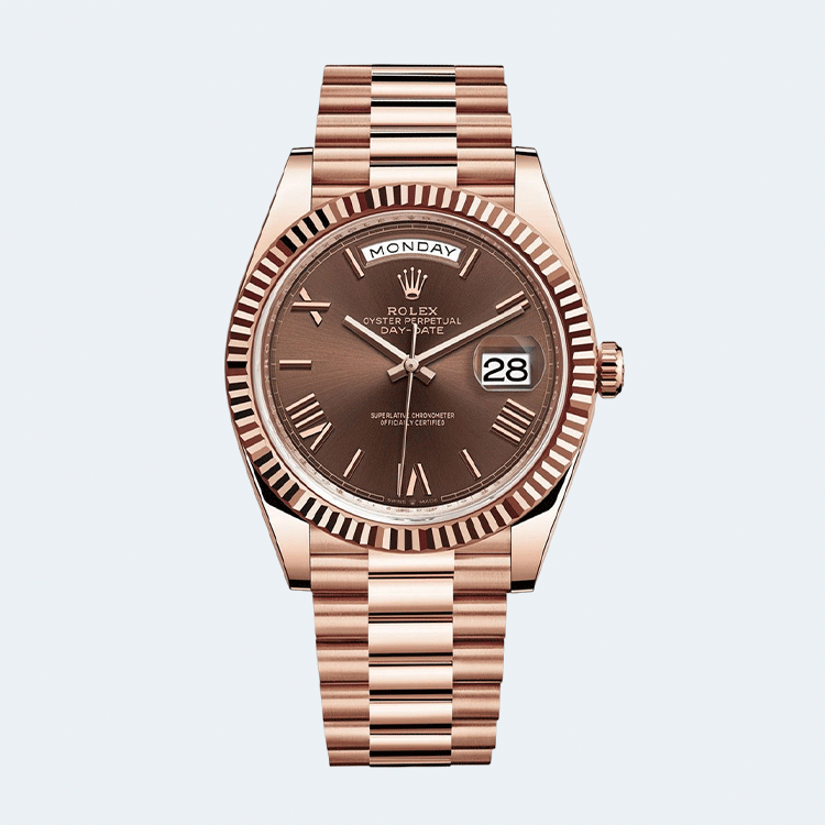 롤렉스 데이데이트 40mm 로즈골드 브라운