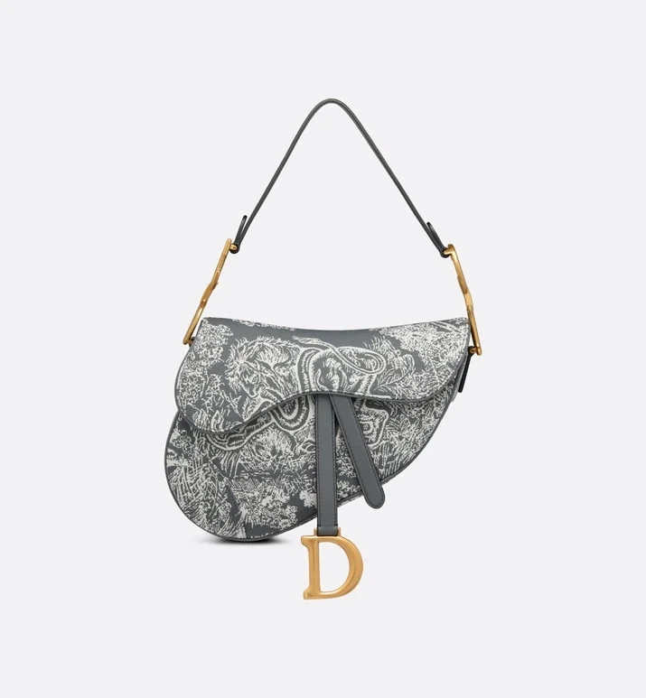디올 레이디 새들 숄더 백 그레이