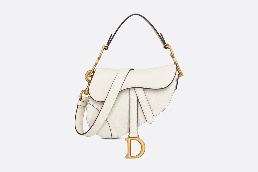 디올 마이크로 새들 백 화이트