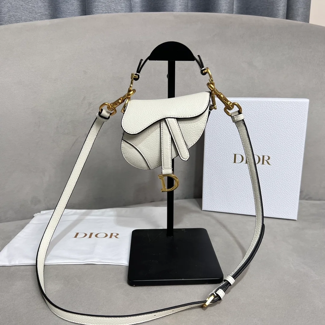 디올 마이크로 새들 백 화이트