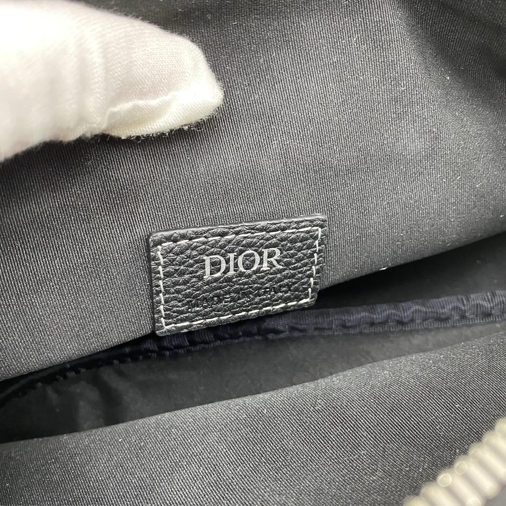 디올 Saddle 백  블랙 그레인 송아지 가죽