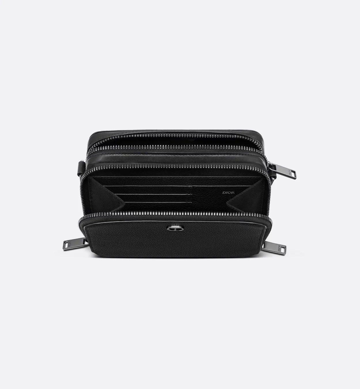 디올 시그니처 스트랩 파우치 블랙