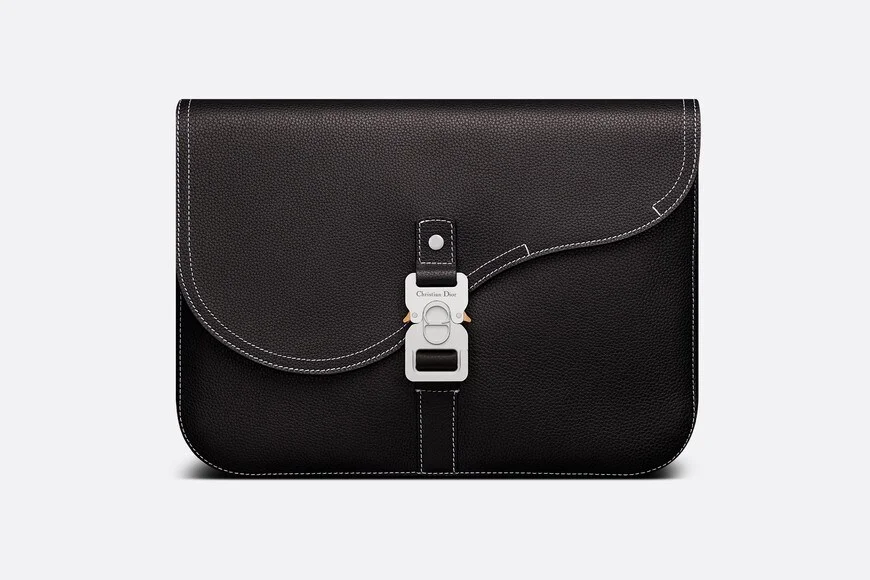 디올 새들 A4 파우치 클러치 백 블랙