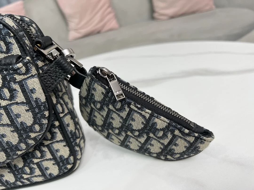 디올 새들 트리플 파우치 베이지