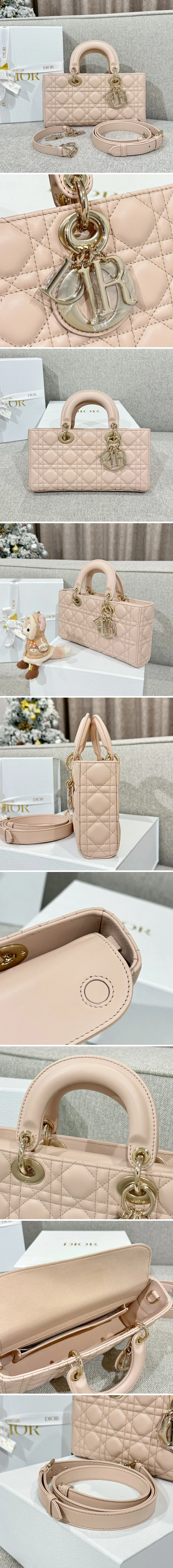 디올 레이디 D-JOY 미디움 백