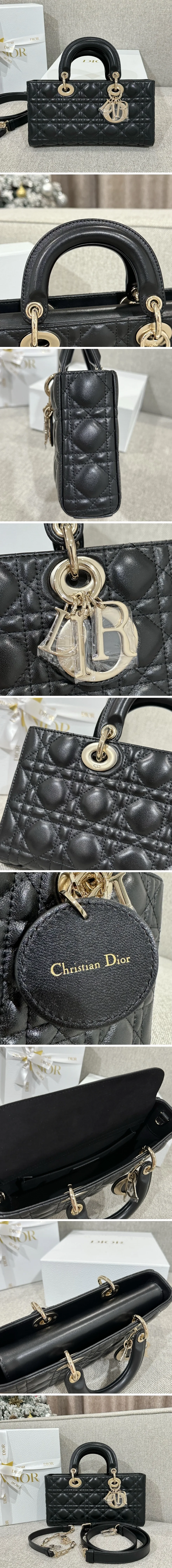 디올 레이디 D-JOY 미디움 백