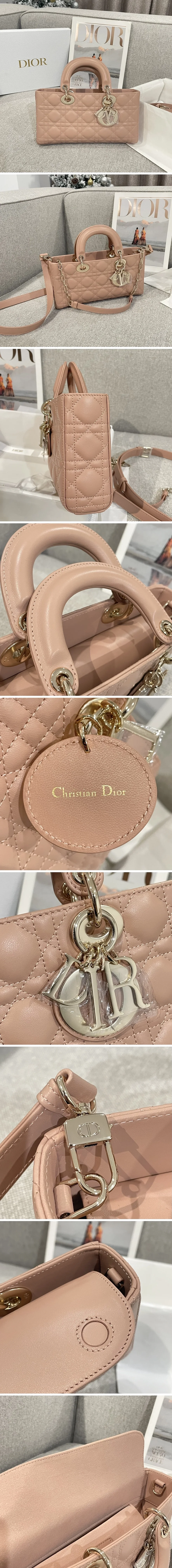 디올 레이디 D-JOY 미디움 백