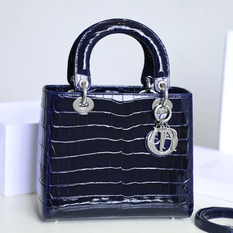 디올 레이디백 엠버 아메리카 악어가죽