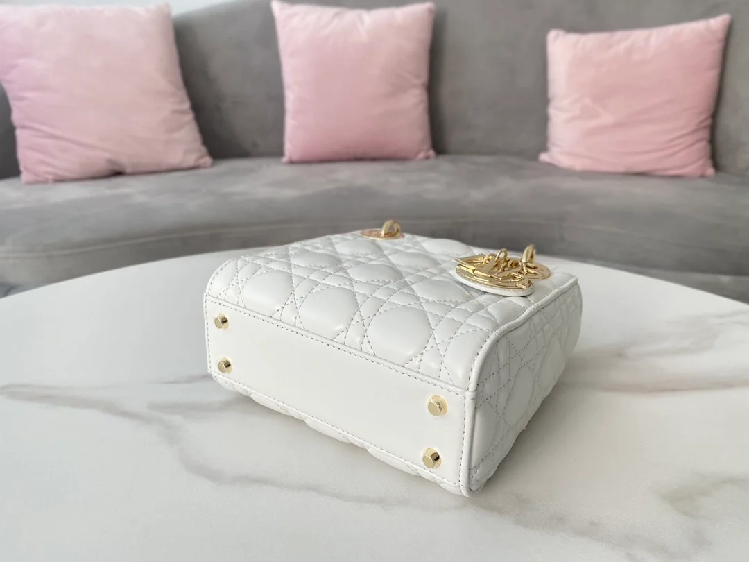 디올 레이디 미니 백 화이트