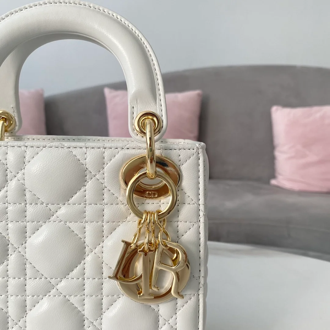 디올 레이디 미니 백 화이트