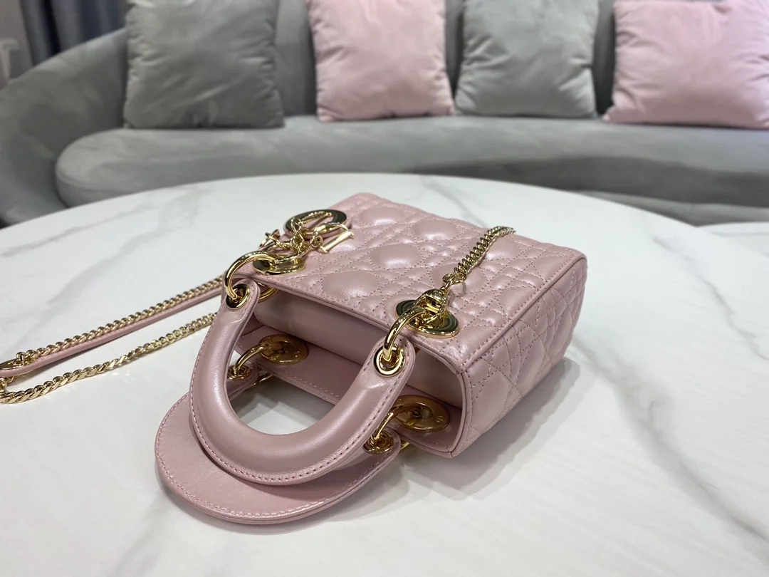 디올 레이디 미니 백 핑크