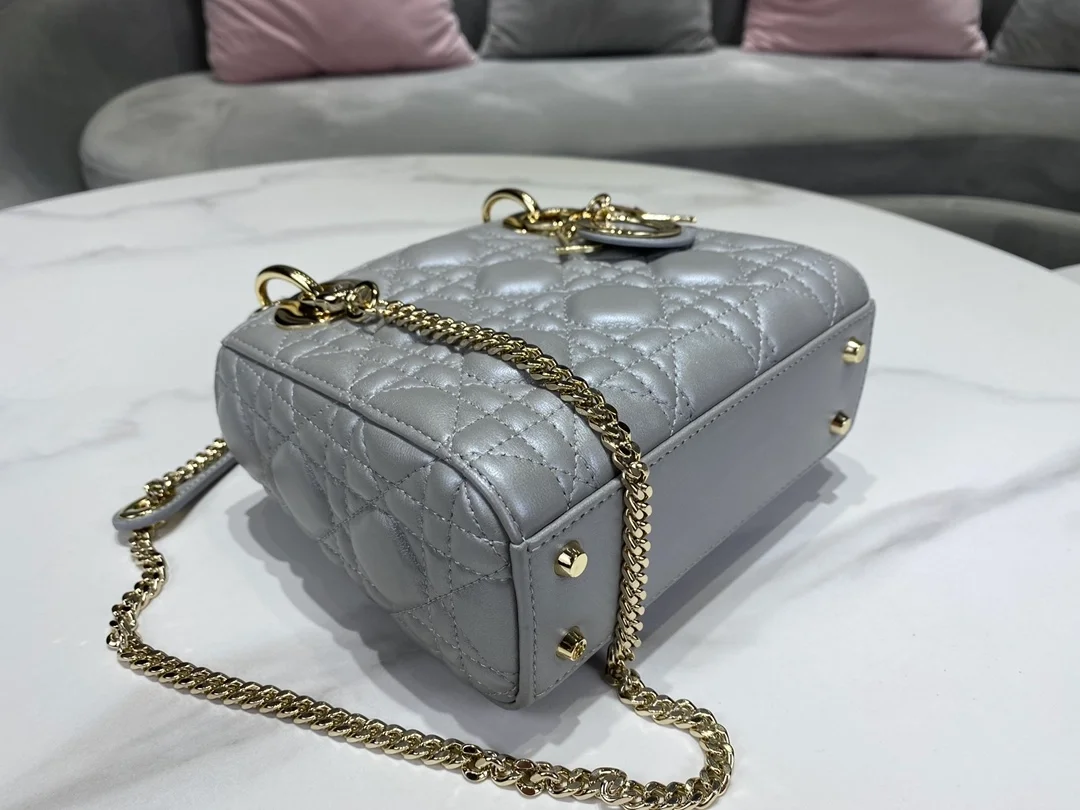 디올 레이디 미니 백 그레이