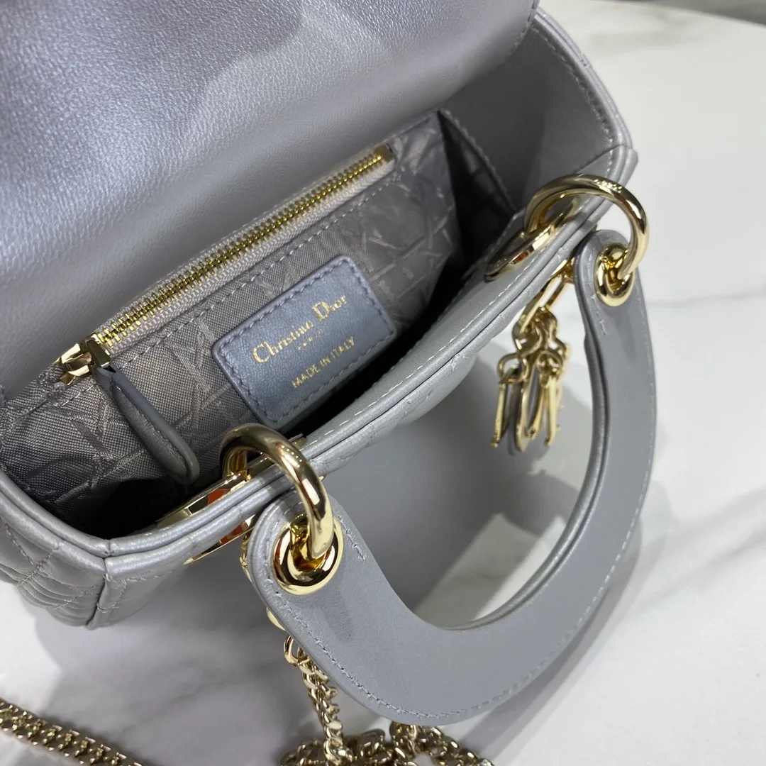 디올 레이디 미니 백 그레이