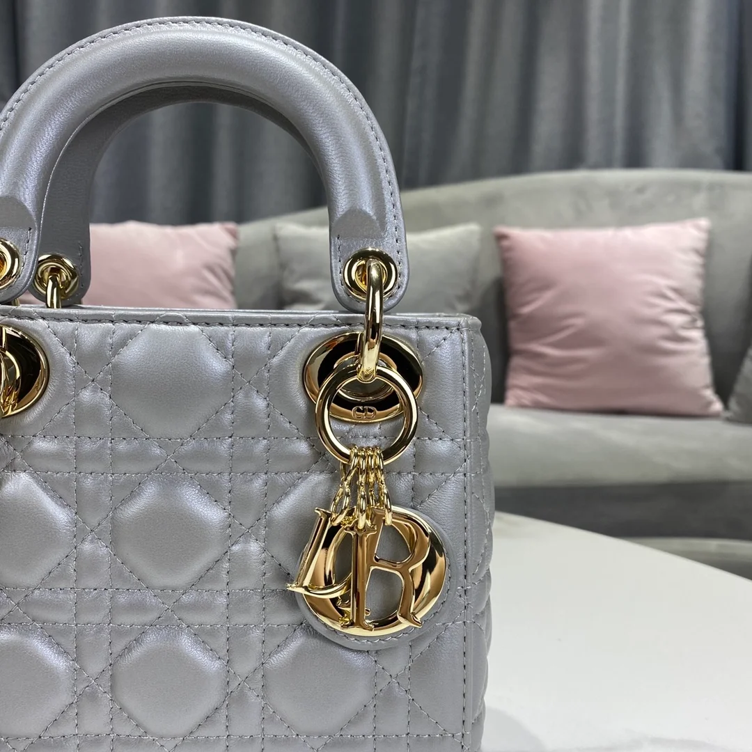 디올 레이디 미니 백 그레이