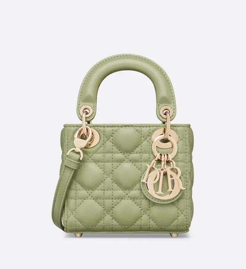 디올 레이디 마이크로 핸드백 그린